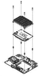 Радиатор  1960055791T001 SHEET METAL, Heatsink I-Cedar Trail-D M-12W 99.5x70.5x11.2-SC