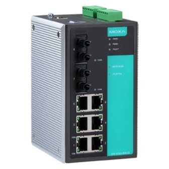 Коммутатор EDS-508A-MM-ST-T Ethernet switch with 6 10/100 BaseTx ports, 2 multi mode 100 BaseFx port
