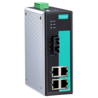 Коммутатор EDS-305-S-SC-80 Ethernet Server 4 10/100BaseTx ports,1 single mode(15Km) 100Fx port, 80km