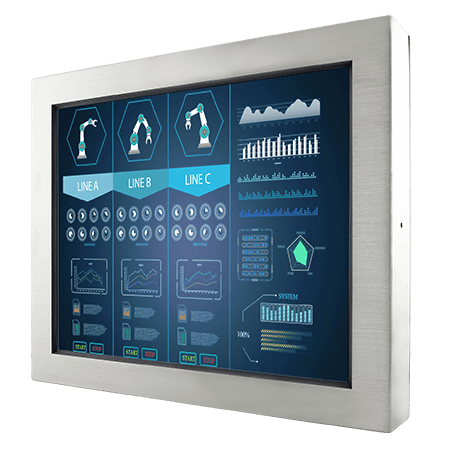Монитор    R19L300-65M1/GS   19"  1280x1024 VGA input only with AR glass full IP65 stainless steel c