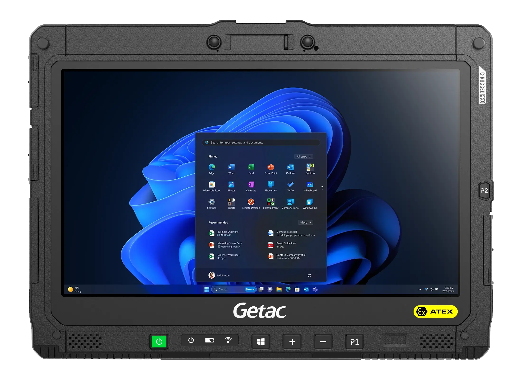 Getac K120 G3-EX — взрывозащищенный планшет (12.5", fully rugged, ATEX, IP66)
