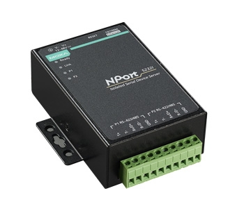 Сервер NPort 5232I-T 2 port RS-422/485,10/100 Ethernt,Isolation,t:-40/+70, без адаптера питания