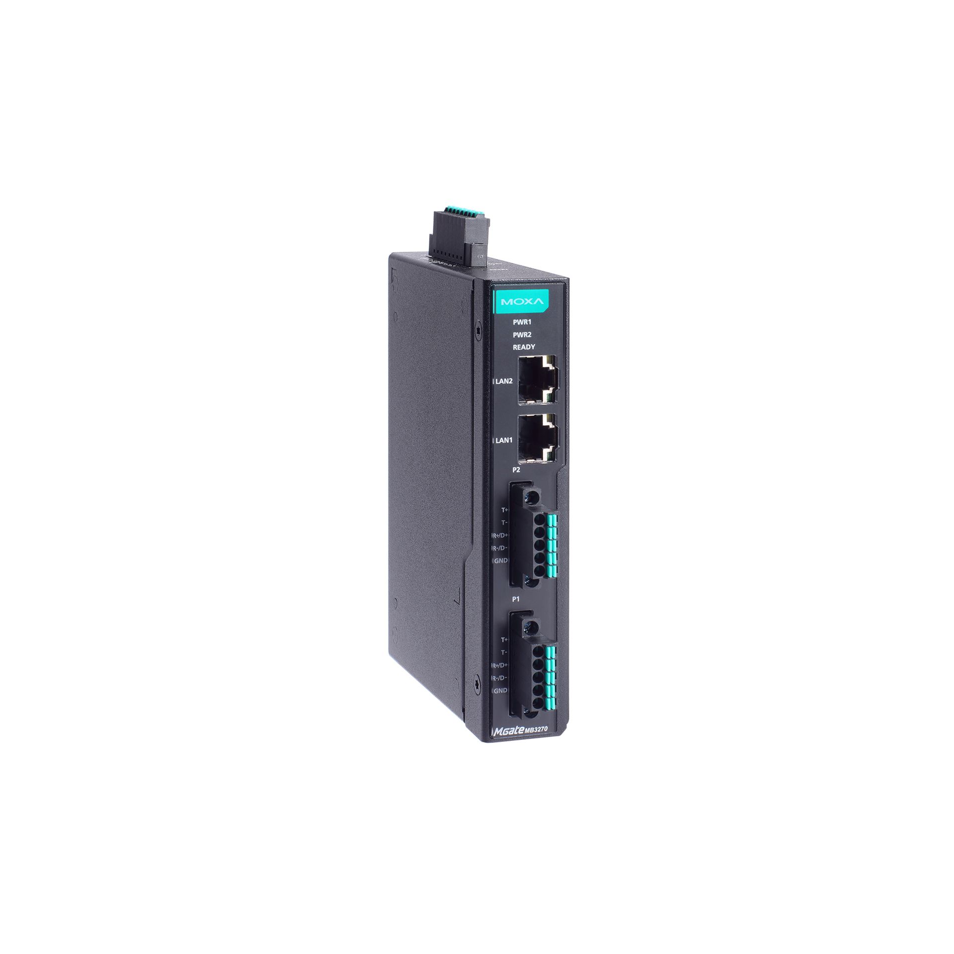 MOXA MGATE MB3270I-TB-G2 — 2-портовый преобразователь Modbus RTU/ASCII (RS-232/422/485) в Modbus TCP