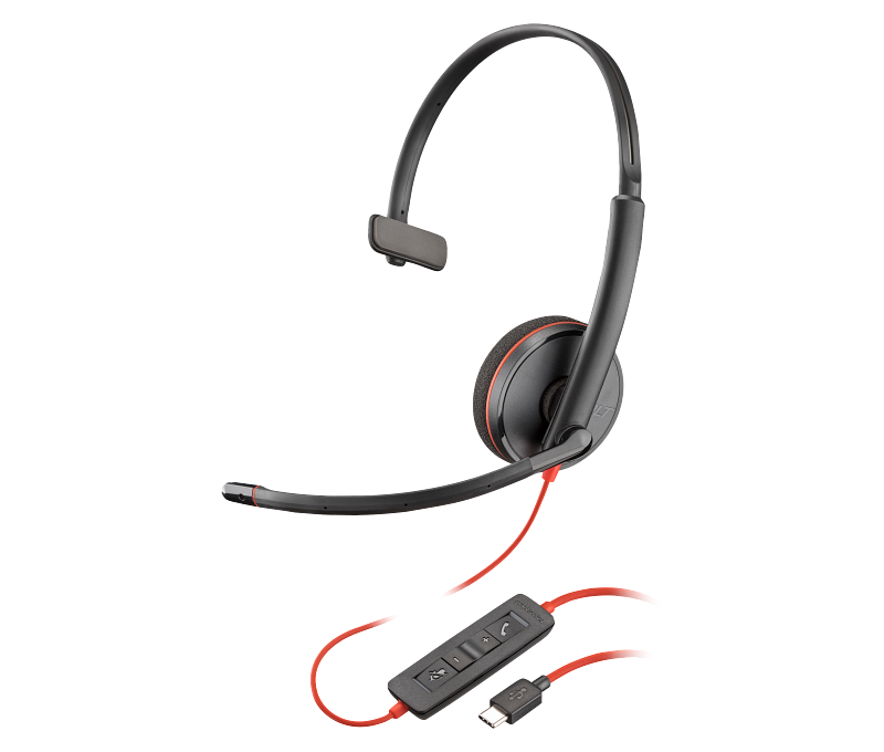Гарнитура Poly Blackwire 3210 моно USB-C (80S09A6 | 209748-101)