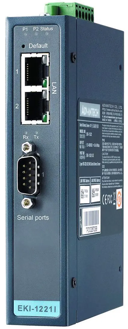 Advantech EKI-1221I-CE — шлюз Modbus TCP в Modbus RTU