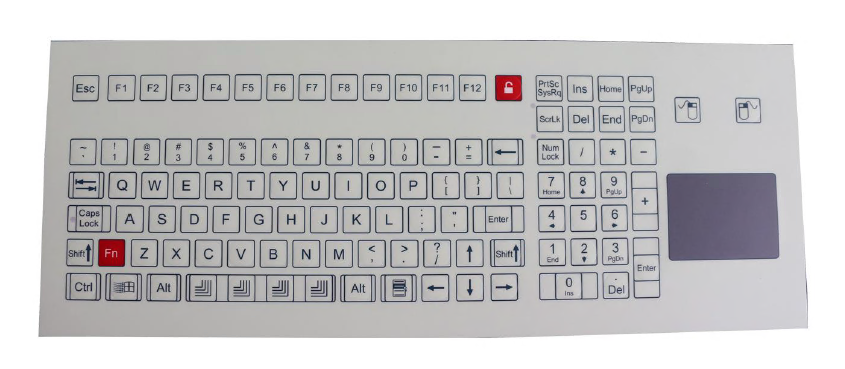 Промышленная клавиатура KEY TECHNOLOGY K-TEK-D410TP-KP-FN-SW-W-US/RU-USB