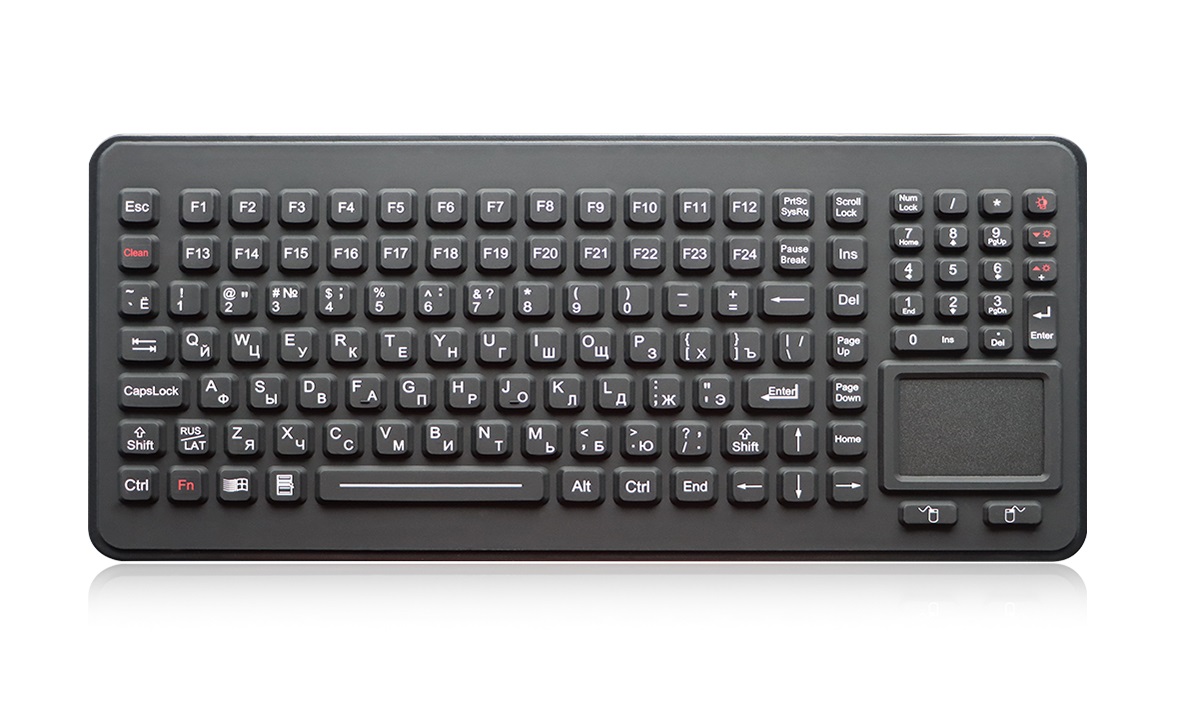 Промышленная клавиатура K-TEK-M379TP-KP-FN-BL-IL-US/RU-USB