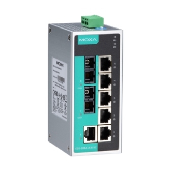 Коммутатор EDS-208A-SS-SC-T 8 port switch, 6 x 10/100 TX, 2 x 100 FX (singlemode), dual power, t:-40