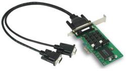 Плата CP-132EL-I-DB9M 2 Port PCIe Board, w/ DB9M Cable, RS-422/485, w/ Isolation, Low Profile