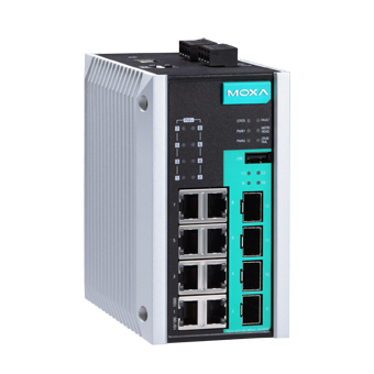 Коммутатор EDS-G512E-8PoE-4GSFP-T 12-port full Gigabit managed Ethernet switch, 8 10/100/1000BaseT P