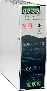 Блок питания SDR-120-12 ICP DAS 12 V/10 A, 120 W Single Output Industrial DIN Rail Power Supply with