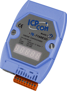 Контроллер I-7188E2D CR Internet Communication Controller with one Ethernet port,one RS-232 port and