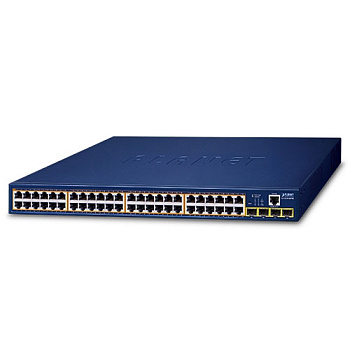 Planet GS-4210-48P4S — управляемый коммутатор PoE+ (48xPoE+ + 4xSFP)