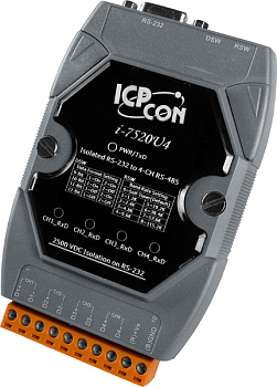 Преобразователь I-7520U4-G CR Isolated RS-232 to 4 Channels RS-485 Active Hub (Gray Cover) (RoHS)