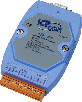 Контроллер I-7523 CR Intelligent Communication Controller with one RS-485 port, two RS-232 ports and