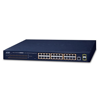 Planet GS-4210-24P2S — управляемый коммутатор PoE+ (24xPoE+ + 2x2.5G SFP)