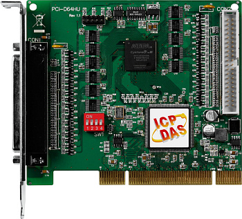 Плата PCI-D64HU CR 40 MB/s High-speed 32-CH DI and 32-CH DO Universal PCI DIO Card (RoHS) One CA-403