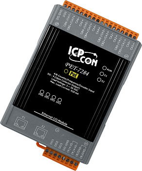 Модуль PET-7284 CR PoE Ethernet I/O Module with 4-/8-channel Counter/Frequency/Encoder Input and 4-c