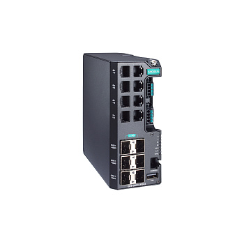 Коммутатор EDS-G4014-6QGS-HV Managed Full Gigabit Ethernet switch with 8 10/100/1000BaseT(X) ports, 