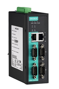 Сервер NPort IA5450AI-T 4-port RS-232/422/485 advanced, DB9, dual 10/100BaseT(X), Isolation, t:-40/+