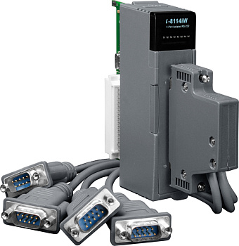 Модуль I-8114iW/D2 CR 4-Port Isolated RS-232 Module Includes one CA-9-3705 cable