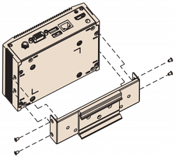Крепление AMK-R001E CHASSIS, ARK-11XX series DIN Rail mount kits
