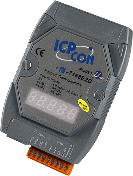 Контроллер I-7188E2D-MTCP-G CR I-7188E2D with default Modbus/TCP firmware (Gray Cover)