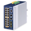Planet IGS-4215-16P2T2S — промышленный коммутатор L2/L4 PoE+ (16xPoE+ + 2x1G + 2xSFP)