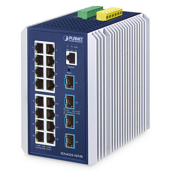 Planet IGS-6325-16T4X — промышленный коммутатор L3 (16x1G + 4x10G SFP+)