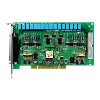 Плата PCI-P16R16U CR Universal PCI, 16-channel isolated digital input and 16-channel Relay output (R