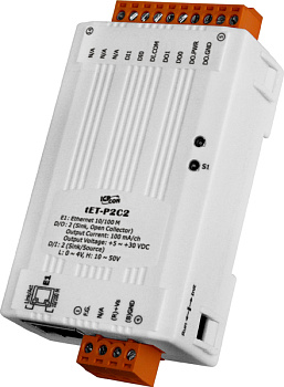 Модуль tET-P2C2 CR Tiny Ethernet module with 2-ch DI and 2-ch DO (NPN, Sink) (RoHS)