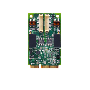 Плата CP-102N-I-T 2-port RS-232 Mini PCI Express serial board with 2.5 kV capacitive isolation, t: -