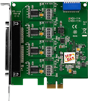 Плата VEX-114 CR PCI Express, Serial Communication Board with 4 RS-232 ports (RoHS). Includes One CA