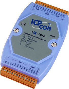 Контроллер I-7524 CR Embedded communication controller with one RS-485 and four RS-232