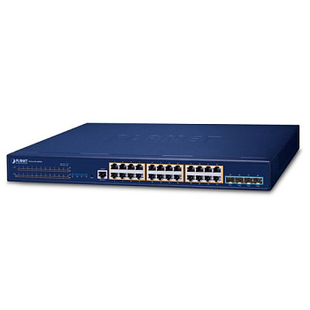 Planet SGS-6310-24P4X — стекируемый  коммутатор L3 PoE+ (24xPoE+ + 4x10G)