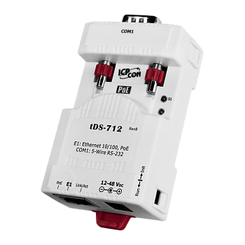 Сервер tDS-712 CR Tiny Device Server with PoE and 1 RS-232 Port (RoHS)