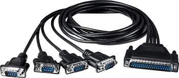 Кабель CA-9-3715D DB-37 Male(D-sub) to 4-Port DB-9 Male(D-sub) cable.1.5M Cable for VXC series(180)