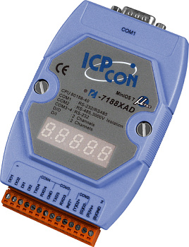 Контроллер I-7188XAD CR Embedded Controller with four communication port, seven segment Display, dev
