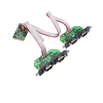 Плата CP-114N-T 4-port RS-232/422/485 Mini PCI Express serial board, t: -40/85°C 