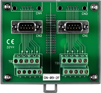 Плата DN-09-2F I/O Connector Block with DIN-Rail Mounting and two 9-pin Male Header, Includes : CA-0