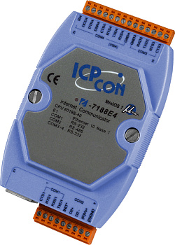 Контроллер I-7188E4 CR Internet Communication Controller with one Ethernet port, Three RS-232 ports 