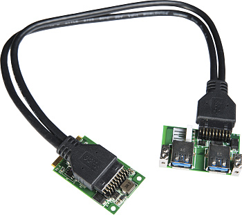 Модуль   MEC-USB-M002-15/UB0714   Mini-PCIe Module with 2x USB 3.0 Ports, 1x 15cm cable, 1x Universa