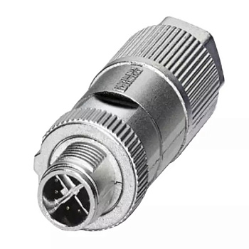 Разъем M12X-8PMM-IP67 Field-installation A-coded 8-pin male screw-in M12 connector, IP67-rated