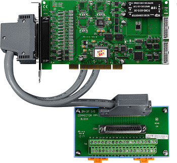 Плата PISO-DA4U/S CR PISO-DA4U with DN-37, CA-3710 D-Sub cable.