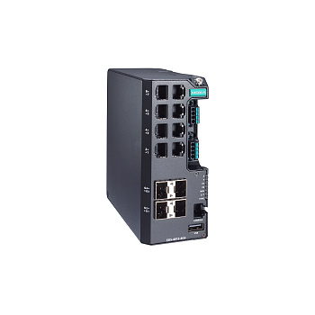 Коммутатор EDS-4012-4GS-LV Managed Gigabit Ethernet switch with 8 10/100BaseT(X) ports, 4 100/1000Ba
