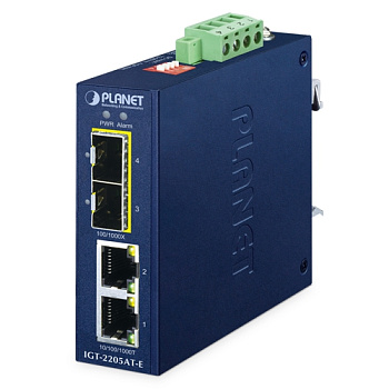 Planet IGT-2205AT-E — компактный медиаконвертер (2x1G TX + 2x1G SFP)