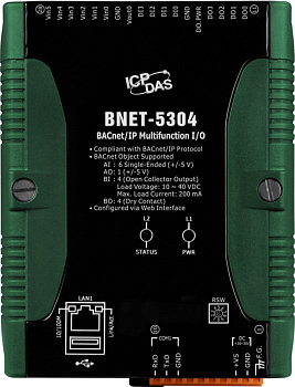 Модуль BNET-5304 Multi-function BACnet/IP module with 6 AI, 1 AO, 4 DI, and 4 DO