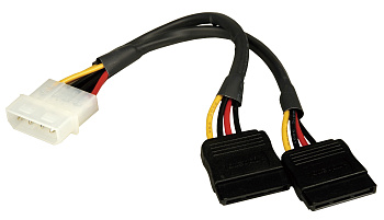 Кабель 32102-000100-200-RS SATA power wire cable for 2 devices, L: 15cm, 15pin 180°   ( 32100-088600
