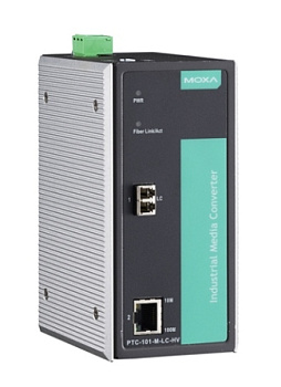 Конвертер PTC-101-S-LC-LV 10/100BaseT(X) to 100BaseFX converter, single-mode, LC, dual redundant pow