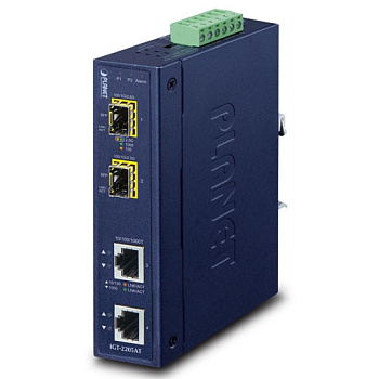 Planet IGT-2205AT — промышленный медиаконвертер (2x1G TX + 2x2.5G SFP)